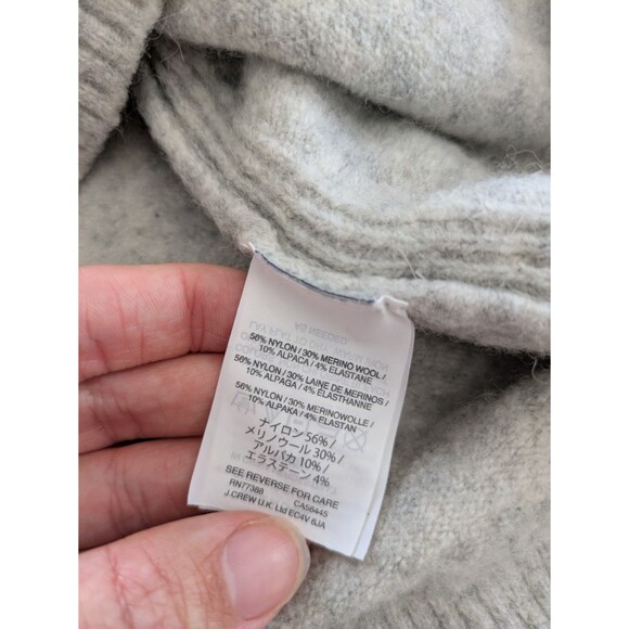 J Crew Merino Wool Alpaca Sweater Hi Low Turtleneck Cozy Medium - Picture 7 of 10